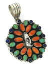 Large Multi Gemstone Pendant by Linda Yazzie (PD6274)