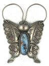 Golden Hills Turquoise Butterfly Brooch by Joe Ebby (PD6276)