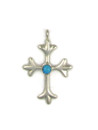 Sleeping Beauty Turquoise Cross Pendant (PD6284)