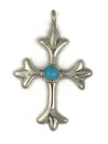 Sleeping Beauty Turquoise Cross Pendant (PD6284)