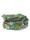 Turquoise & Spiny Oyster Shell Beaded Wrap Bracelet (BR8191)