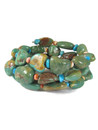 Turquoise & Spiny Oyster Shell Beaded Wrap Bracelet (BR8191)
