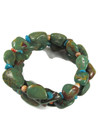 Turquoise & Spiny Oyster Shell Beaded Wrap Bracelet (BR8191)