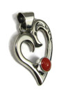 Mediterranean Coral Heart Pendant by Isabel Kee (PD6314)