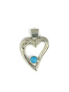 Sleeping Beauty Turquoise Heart Pendant by Isabel Kee (PD6313)