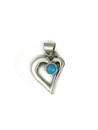 Sleeping Beauty Turquoise Heart Pendant by Isabel Kee (PD6315)