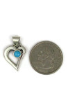 Sleeping Beauty Turquoise Heart Pendant by Isabel Kee (PD6315)