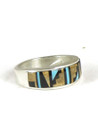 Jasper, Jet & Turquoise Inlay Ring Size 9 (RG4336-S9)