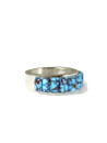 Kingman Turquoise Sculpted Inlay Ring Size 11 (RG8050-S11)