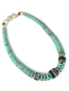 Turquoise Heishi Inlay Bead Bracelet (BR8274)