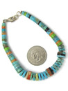 Turquoise Heishi Inlay Bead Bracelet (BR8275)
