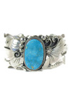 Turquoise Mountain Silver Cuff Bracelet by Benjamin Piaso (BR8381)