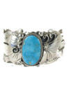 Turquoise Mountain Silver Cuff Bracelet by Benjamin Piaso (BR8381)