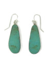 Silver & Turquoise Slab Earrings by Ronald Chavez (ER9146)