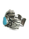 Kingman Turquoise Heart Bracelet by John Nelson (BR8401)