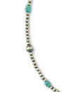 Turquoise Silver Bead Necklace (NK5466)