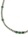 Turquoise Silver Bead Necklace (NK5467)