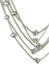 5 Strand Liquid Silver Bear Waterfall Necklace (NK5472)