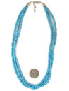 Three Strand Turquoise Bead Necklace (NK5476)