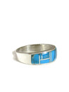 Kingman Turquoise Inlay Ring Size 11 1/2 (RG2235-S11.5) 