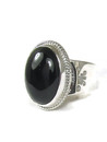 Silver Onyx Ring Size 10 (RG9358)