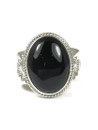 Silver Onyx Ring Size 11 (RG9359)