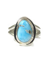 White Water Turquoise Ring Size 7 by Lyle Piaso (RG9508)