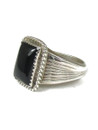 Silver Onyx Ring Size 10 (RG9523)