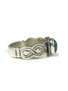 Silver Malachite Ring Size 7 1/2 (RG9533-S7.5) 