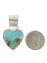Kingman Turquoise Heart Pendant by Murphy Platero (PD6426)