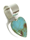Kingman Turquoise Heart Pendant by Murphy Platero (PD6426)