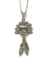 Silver Feather Kachina Pendant (PD6435) 