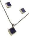 Silver Sugilite Earring & Pendant Set (PD6445)