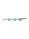 Small Blue Opal Inlay Heart Bracelet - Youth (BR8443)