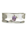 Silver Amethyst Cuff Bracelet (BR8487)
