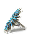 Turquoise Needle Point Ring Size 9 by Gerald Etsate (RG8538)
