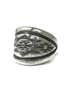 Hand Stamped Silver Ring Size 11 by Troy Laner (RG9540)