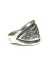 Hand Stamped Silver Ring Size 11 by Troy Laner (RG9540)