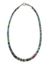 Turquoise & Gemstone Heishi Necklace 20 1/2" by Ronald Chavez (NK5480)