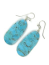 Kingman Turquoise Slab Earrings by Ronald Chavez (ER6528)