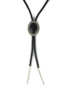 Black Onyx Bolo Tie by Joe Piaso (BL670)