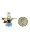 Multi Gemstone Inlay Hummingbird Pendant by India Natewa (PD6479)