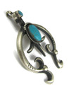 Kingman Turquoise Naja Pendant by Martha Cayatineto (PD6483)