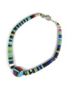 Turquoise & Gemstone Heishi Inlay Bead Bracelet (BR8481) 