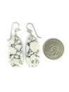 White Buffalo Slab Earrings by Ronald Chavez (ER6436)