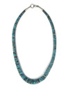 Kingman Turquoise Heishi Necklace 20" by Ronald Chavez (NK5573)