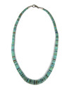 Kingman Turquoise & Gemstone Heishi Necklace 26" by Ronald Chavez (NK9446)