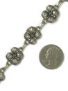 Vintage Silver Flower Link Bracelet by Carol Felley (BR8430)