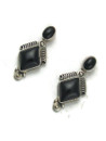 Silver Onyx Earrings (ER6586)