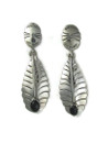 Silver Black Onyx Dangle Earrings (ER6591) 
